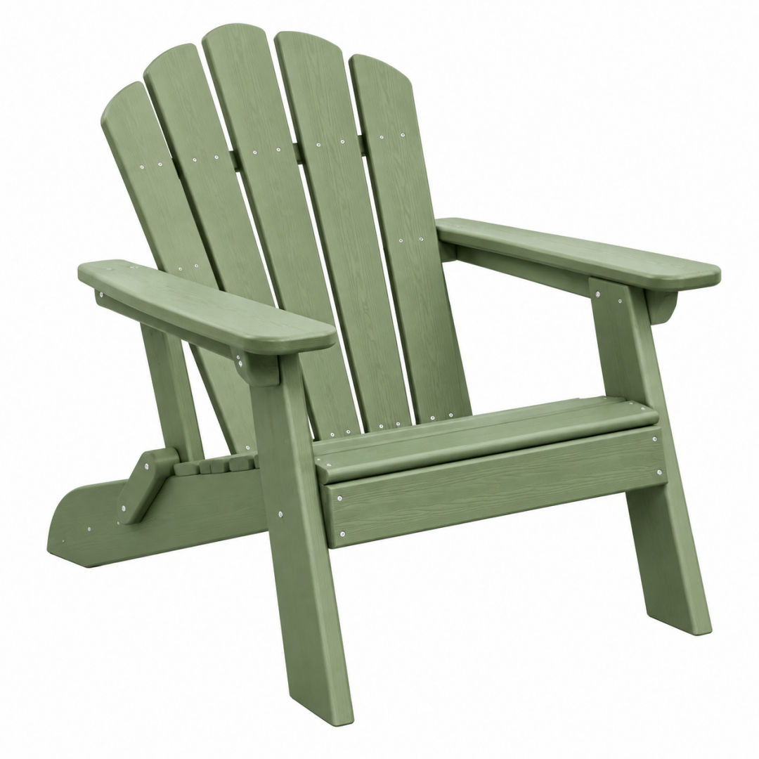Adirondack Gartenstuhl 81 x 88 x 98 cm aus grünem Kunststoff mit breiten Armlehnen